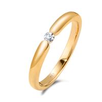Solitaire ring 750/18K guld Diamant hvid , 0.06 ct, [Brillant], w-si-565948