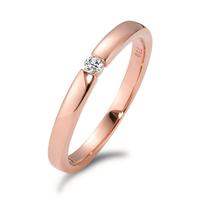Solitaire ring 750/18K roseguld Diamant hvid , 0.05 ct, [Brillant], w-si-565951