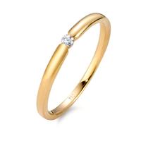Solitaire ring 750/18K guld Diamant hvid , 0.04 ct, [Brillant], w-si