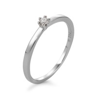 Solitaire ring 750/18K hvidguld Diamant hvid , 0.05 ct, [Brillant], w-si-566101