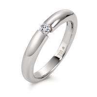 Solitaire ring 750/18K hvidguld Diamant hvid , 0.10 ct, [Brillant], w-si-566157