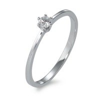 Solitaire ring 750/18K hvidguld Diamant 0.10 ct, w-si-570808