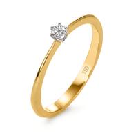 Solitaire ring 750/18K guld, 750/18K hvidguld Diamant 0.07 ct, w-si-570862