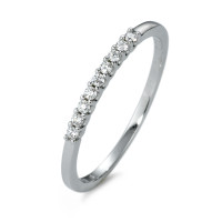 Memory ring 750/18K hvidguld Diamant hvid , 0.09 ct, 9 Sten , [Brillant], w-si-571048