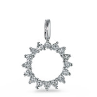 Vedhæng 750/18K hvidguld Diamant 0.25 ct, 16 Sten , [Brillant], w-si Ø11 mm-573400
