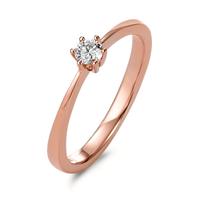 Solitaire ring 750/18K rødguld Diamant 0.15 ct, [Brillant], w-si-573423