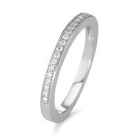 Memory ring 750/18K hvidguld Diamant 0.09 ct, 19 Sten , w-si