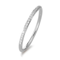 Memory ring 750/18K hvidguld Diamant 0.08 ct, 16 Sten , w-si