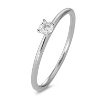 Solitaire ring 750/18K hvidguld Diamant 0.10 ct, w-si-584219