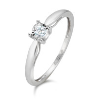 Solitaire ring 750/18K hvidguld Diamant 0.08 ct, w-pi2-586513