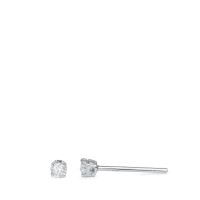 Ørestikker 750/18K hvidguld Diamant hvid , 0.10 ct, 2 Sten , [Brillant], w-si Ø2.5 mm-588775