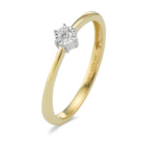 Solitaire ring 375/9K guld Diamant 0.05 ct, w-si tofarvet-589290