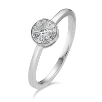 Solitaire ring 750/18K hvidguld Diamant 0.15 ct, 13 Sten , w-si-589802