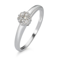 Solitaire ring 750/18K hvidguld Diamant 0.20 ct, 7 Sten , w-si-589804