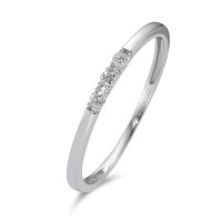 Memory ring 750/18K hvidguld Diamant 0.05 ct, 3 Sten , w-si