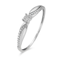 Solitaire ring 750/18K hvidguld Diamant 0.02 ct, w-si-589827