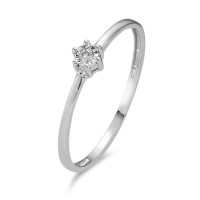 Solitaire ring 750/18K hvidguld Diamant 0.02 ct, w-si