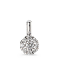 Vedhæng 750/18K hvidguld Diamant 0.20 ct, 9 Sten , w-si Ø6.5 mm-589830