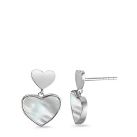 Øreringe Sølv rhodineret Perlemor Hjerte-591001