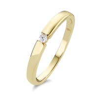 Solitaire ring 585/14K guld Diamant 0.03 ct, w-si-591953