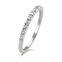 Memory ring 585/14 K hvidguld Diamant 0.03 ct, 7 Sten , w-si