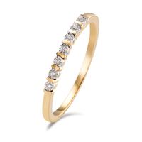 Memory ring 585/14K guld Diamant 0.03 ct, 7 Sten , w-si