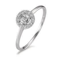 Solitaire ring 375/9K hvidguld Diamant 0.09 ct, [Brillant], w-si-594914