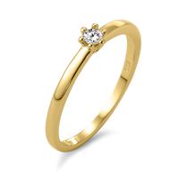 Solitaire ring 750/18K guld Diamant hvid , 0.07 ct, [Brillant], w-si-597350
