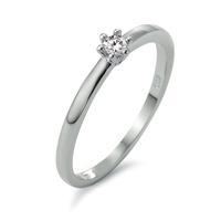 Solitaire ring 950 platin Diamant hvid , 0.07 ct, [Brillant], w-si-597352