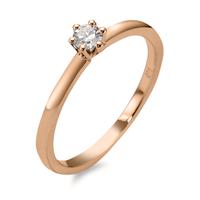 Solitaire ring 750/18K rødguld Diamant 0.15 ct, w-si-597354