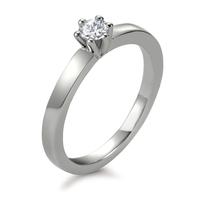 Solitaire ring 950 platin Diamant hvid , 0.20 ct, [Brillant], w-si