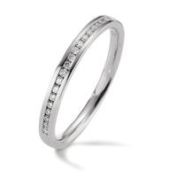 Memory ring 750/18K hvidguld Diamant 0.09 ct, 19 Sten , w-si