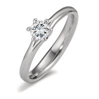 Solitaire ring 950 platin Diamant 0.30 ct, w-si, GIA-602531