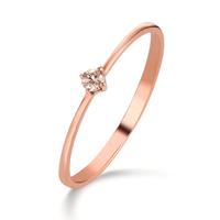 Solitaire ring 750/18K rødguld Diamant 0.05 ct, w-si-605625