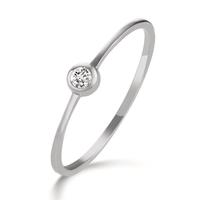 Solitaire ring 750/18K hvidguld Diamant 0.05 ct, w-si