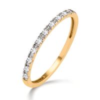 Memory ring 750/18K guld Diamant 0.15 ct, 10 Sten , w-si
