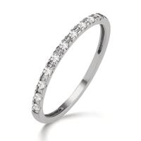Memory ring 750/18K hvidguld Diamant 0.15 ct, 10 Sten , w-si