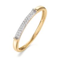 Memory ring 750/18K guld Diamant 0.04 ct, 25 Sten , w-si