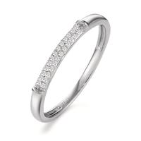 Memory ring 750/18K hvidguld Diamant 0.04 ct, 25 Sten , w-si