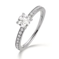 Solitaire ring 950 platin Diamant 0.65 ct, 19 Sten , w-si-606749