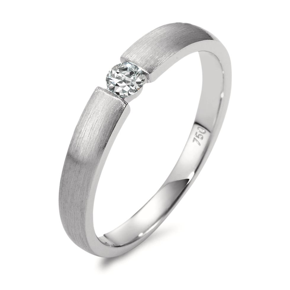 Solitaire ring 750/18K hvidguld Diamant 0.10 ct, w-si-563002